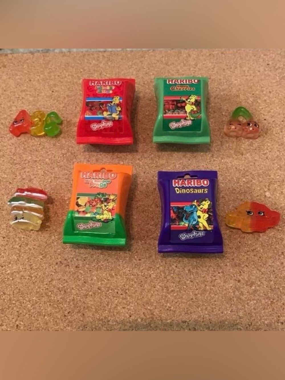 Shopkins Mini Brands Lot 1 Rare Haribo Gummies-ABC, Cherries, Frogs Dinosaur-